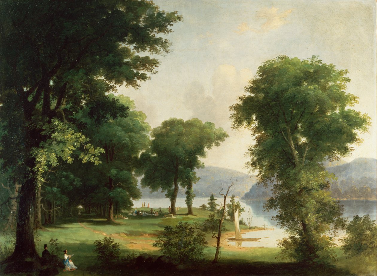 Den na Hudsonu (olej na plátně) od George Henry Durrie