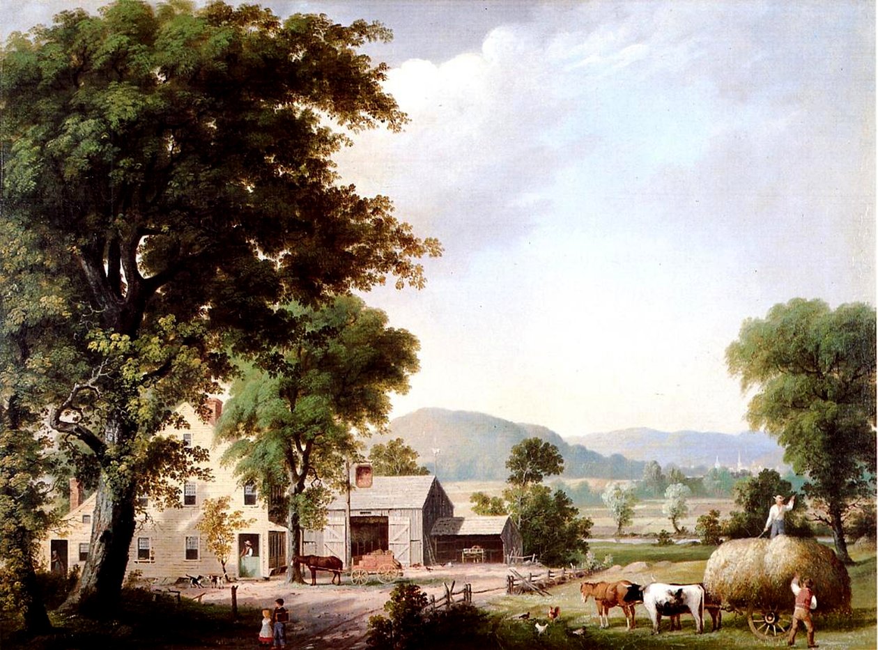 Haying v Jones Inn, 1854 od George Henry Durrie