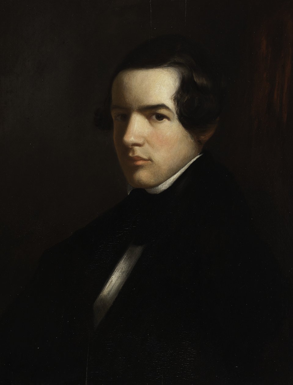 Autoportrét jako mladý muž, 1830-39 (olej na dřevě) od George Henry Durrie