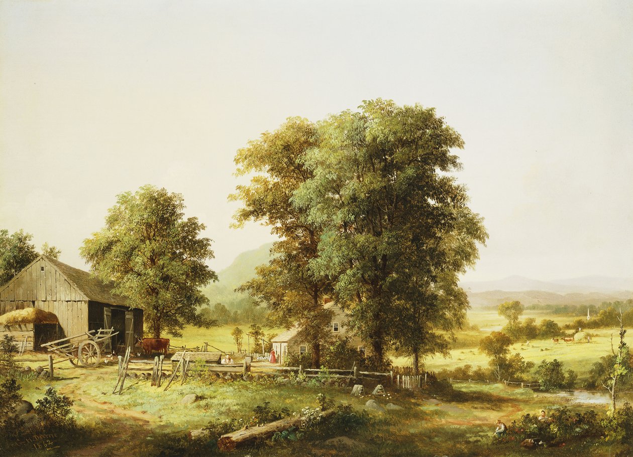 Scéna z letní farmy, 1862 od George Henry Durrie
