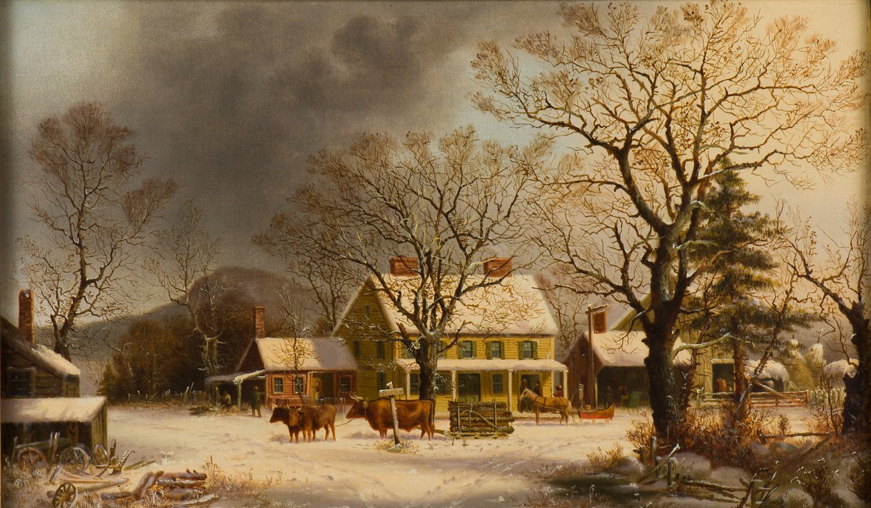 The Old Inn - Deset mil do Salemu, 1860-63 od George Henry Durrie