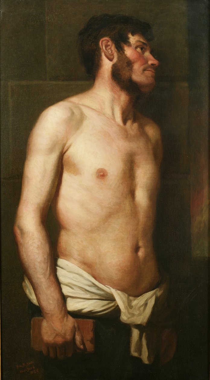 Mrtvý králík (Studie aktu nebo Studie Ira), 1858 od George Henry Hall