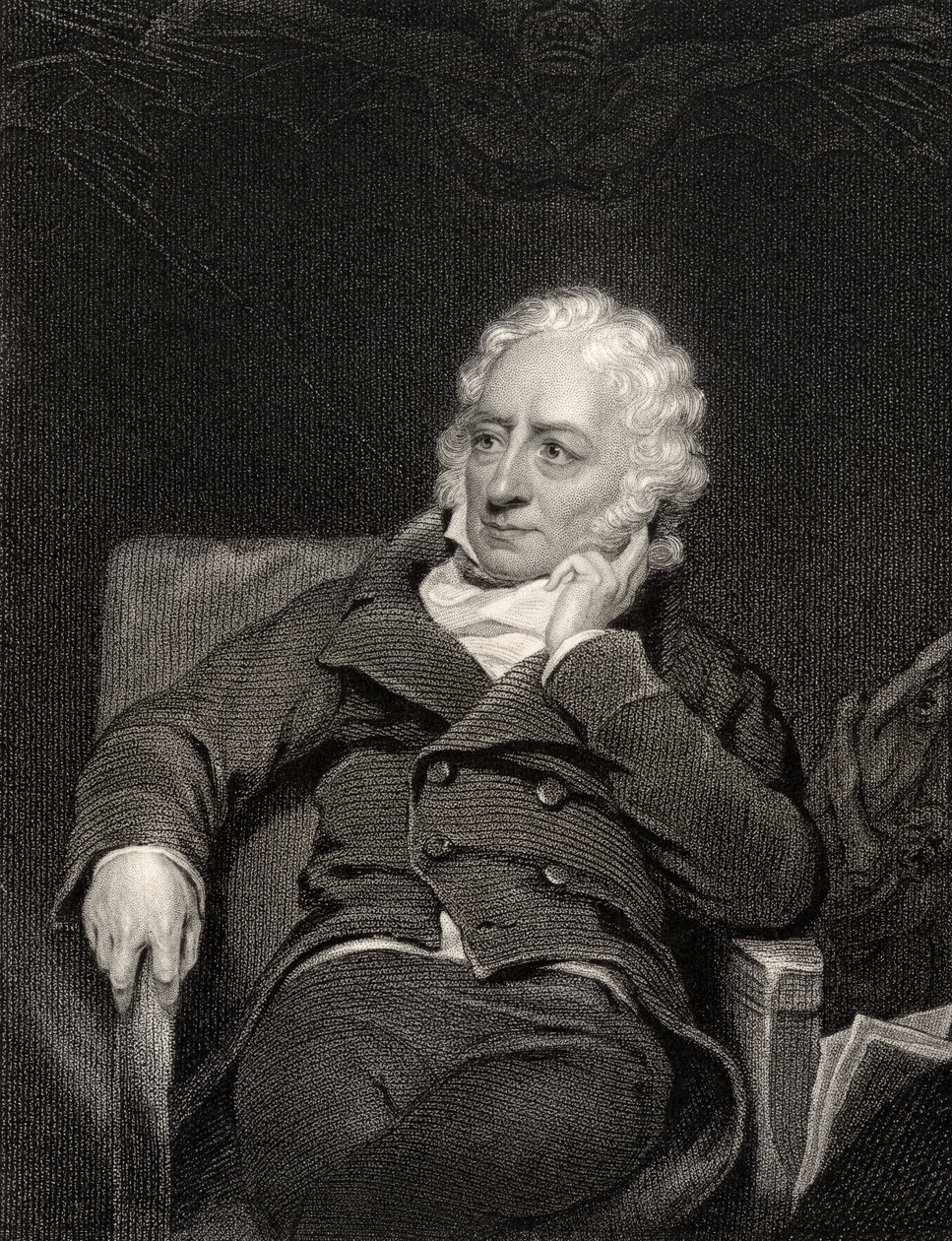 Henry Fuseli, rytina J. Rogerse, z knihy "National Portrait Gallery, volume V", vydané kolem roku 1835. od George Henry Harlow