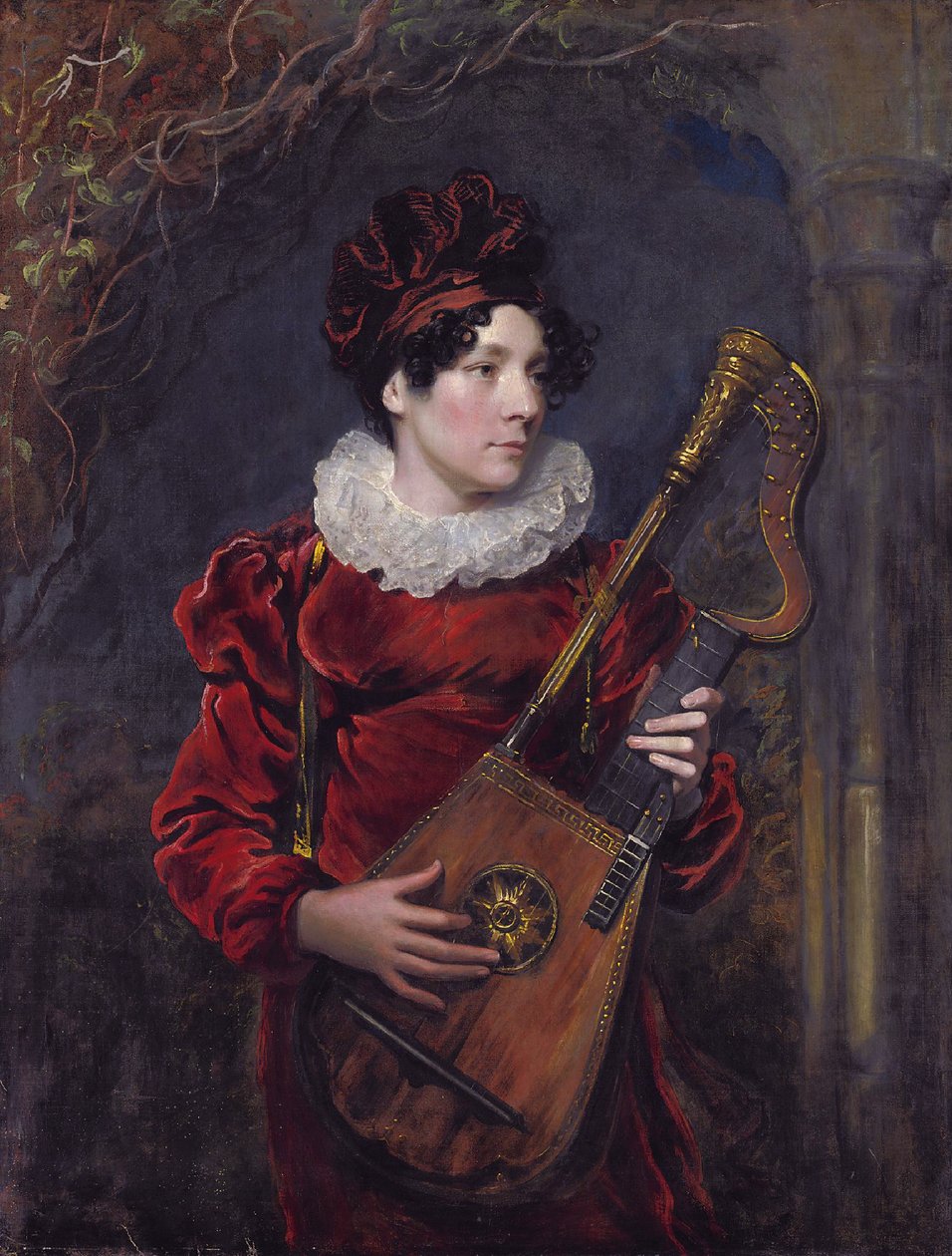 Portrét Kitty Stephensové, pozdější hraběnky z Essexu (1794 - 1882) od George Henry Harlow