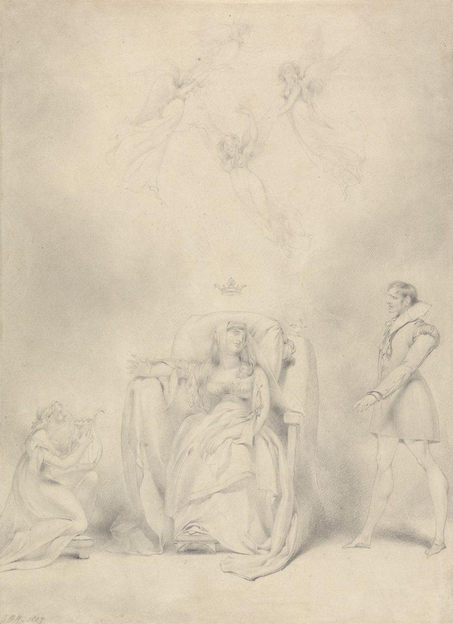 Sen královny Katherine od George Henry Harlow