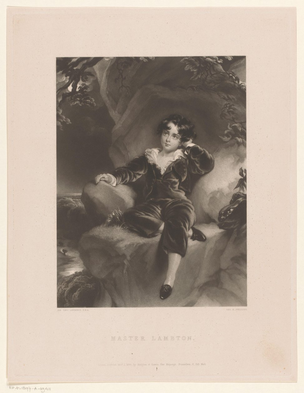 Portrét Charlese Williama Lambtona Portrét van Charles William Lambton od George Henry Phillips