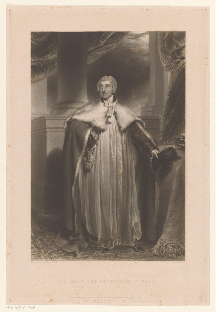 Portrét Edward Venables-Vernon-Harcourt Jeho Milost arcibiskup z Yorku (titul na předmětu) od George Henry Phillips