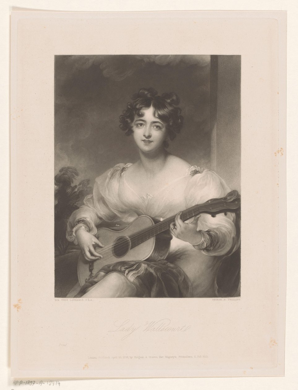 Portrét van Elizabeth Black Lady Wallscourt (titul na objektu) od George Henry Phillips