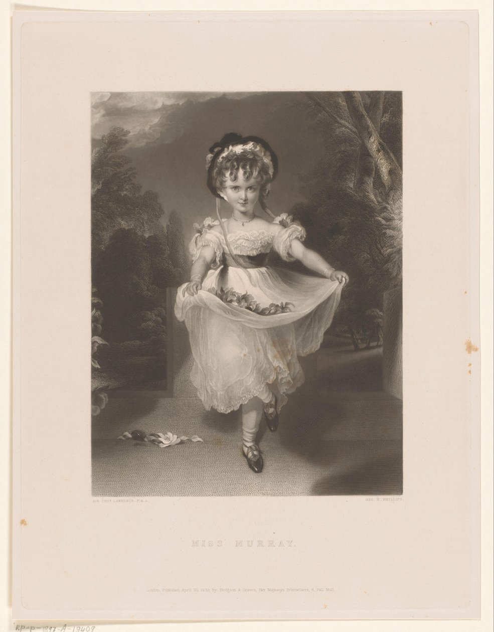 Portrét Louisy Georginy Augusty Anne Murrayové Slečna Murray (titul na objektu) od George Henry Phillips