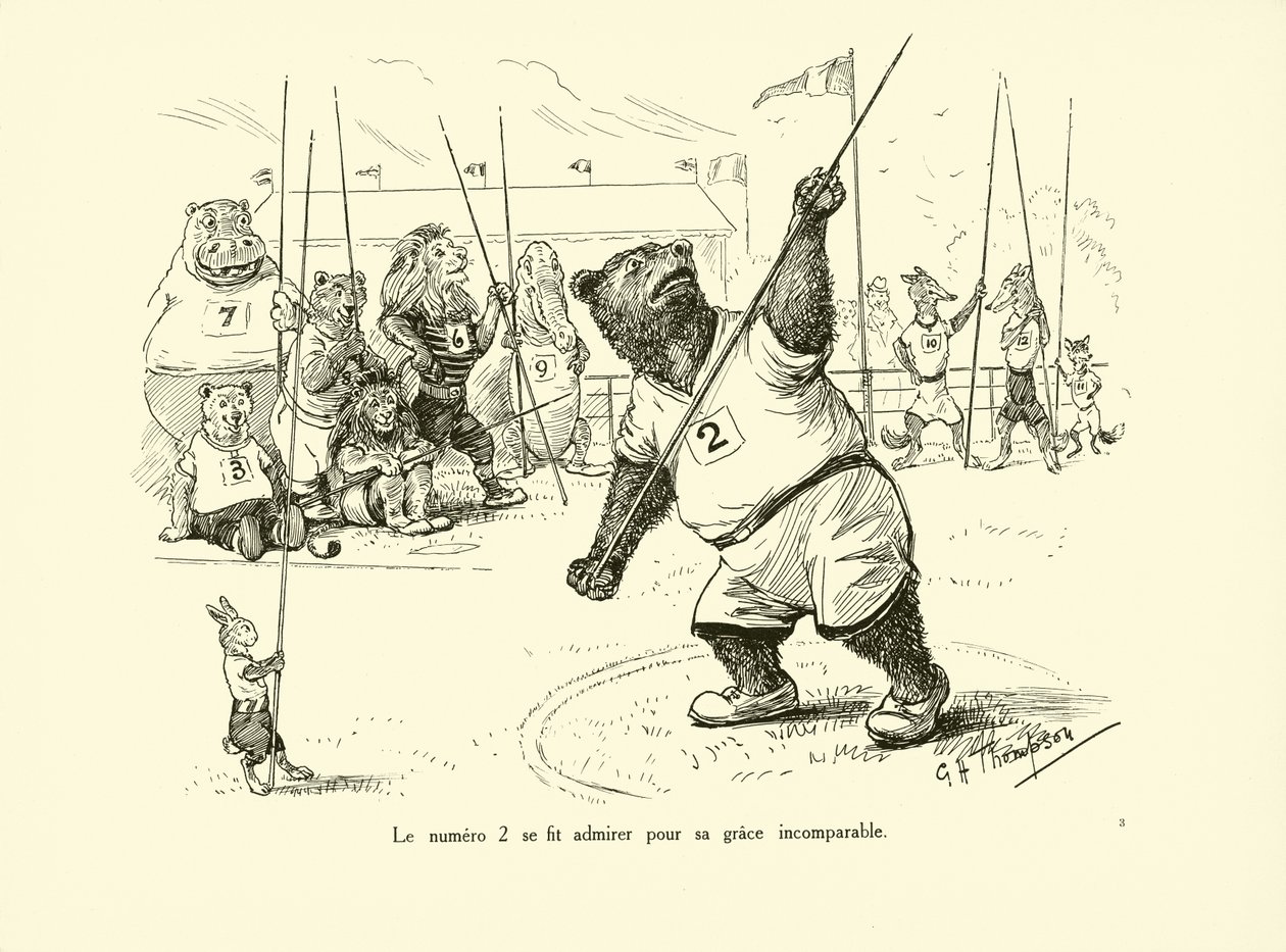 Číslo 2 bylo obdivováno pro svůj nesrovnatelný půvab (litografie) od George Henry Thompson