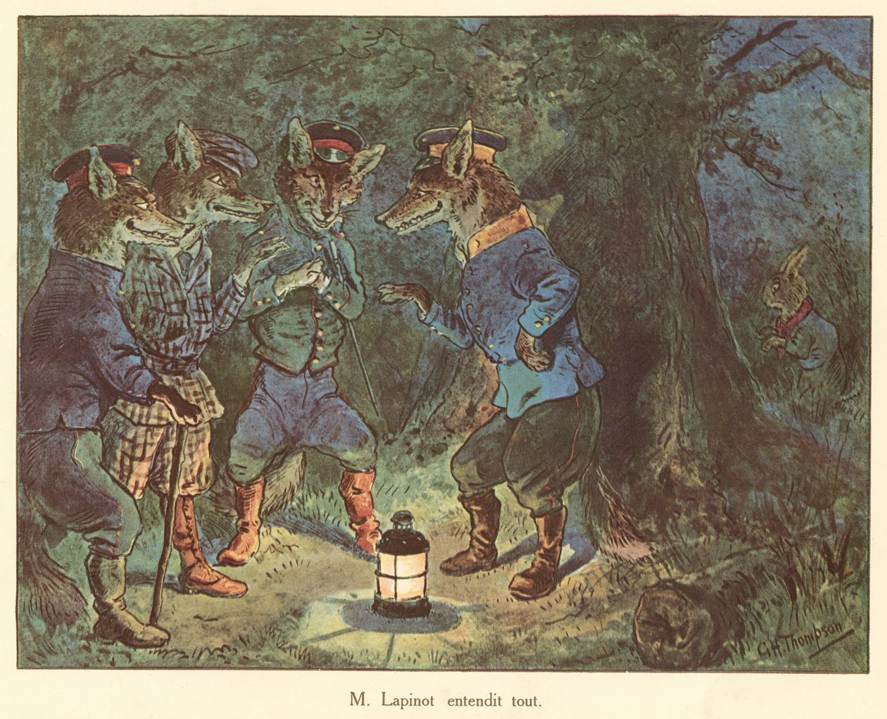 M Lapinot slyšel vše (barevná litografie) od George Henry Thompson
