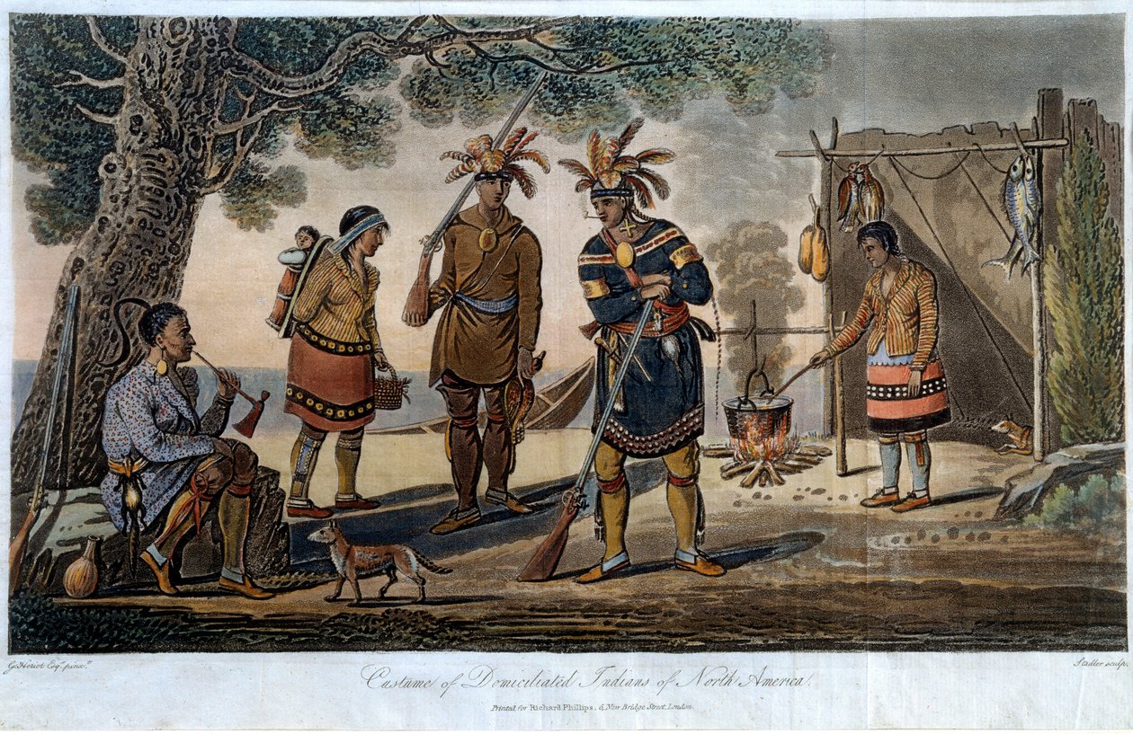 Kostýmy domicilovaných indiánů Severní Ameriky, Heriot, George (1766-1844) od George Heriot