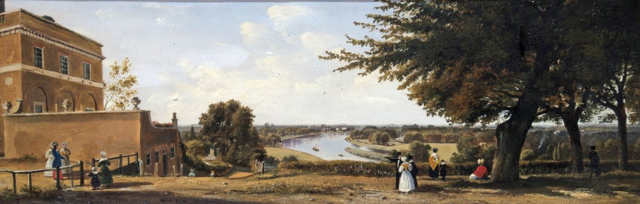 Pohled z Richmond Hill s Wickem vlevo, 1837 od George Hilditch