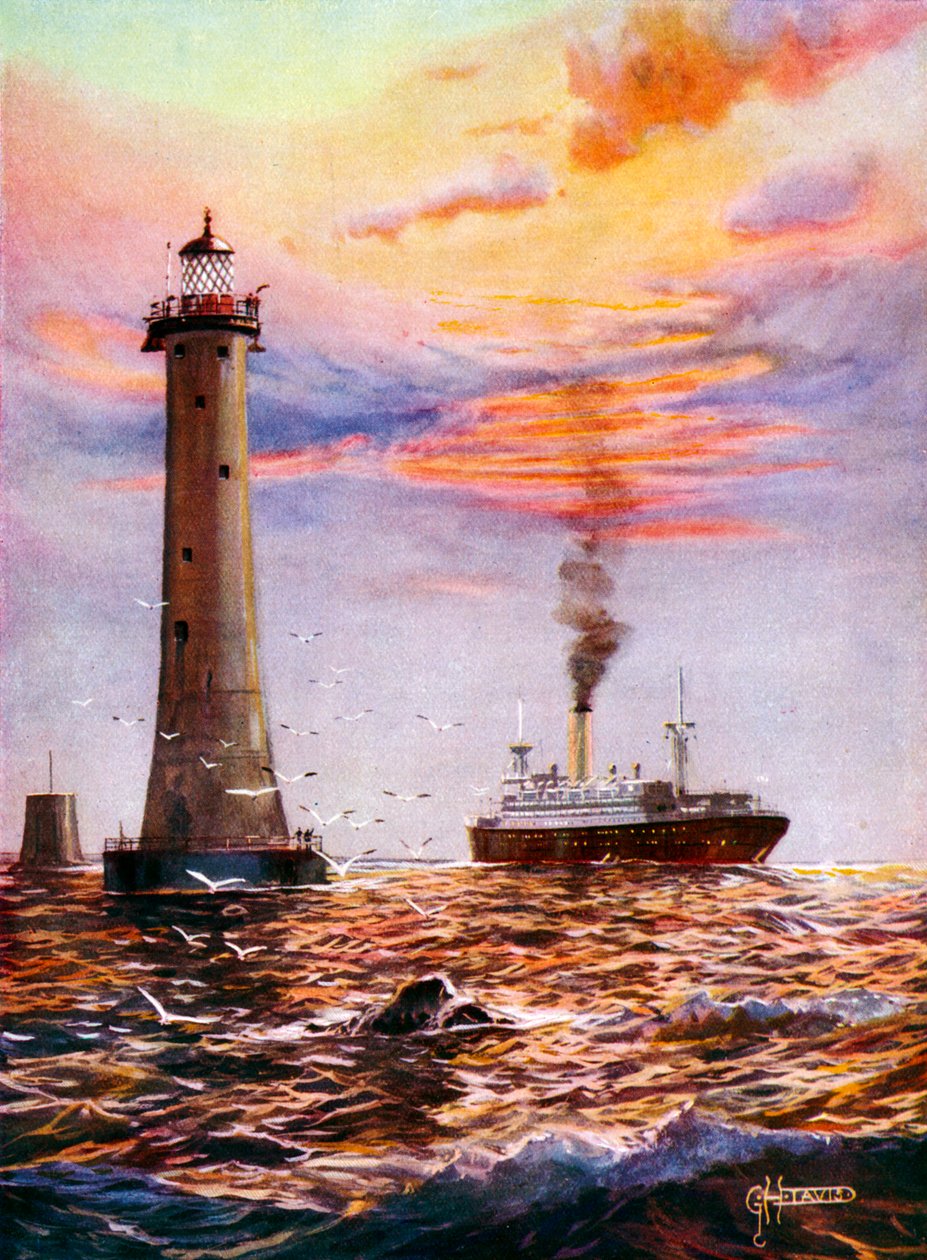 Maják Eddystone, Plymouth (obraz) od George Horace Davis