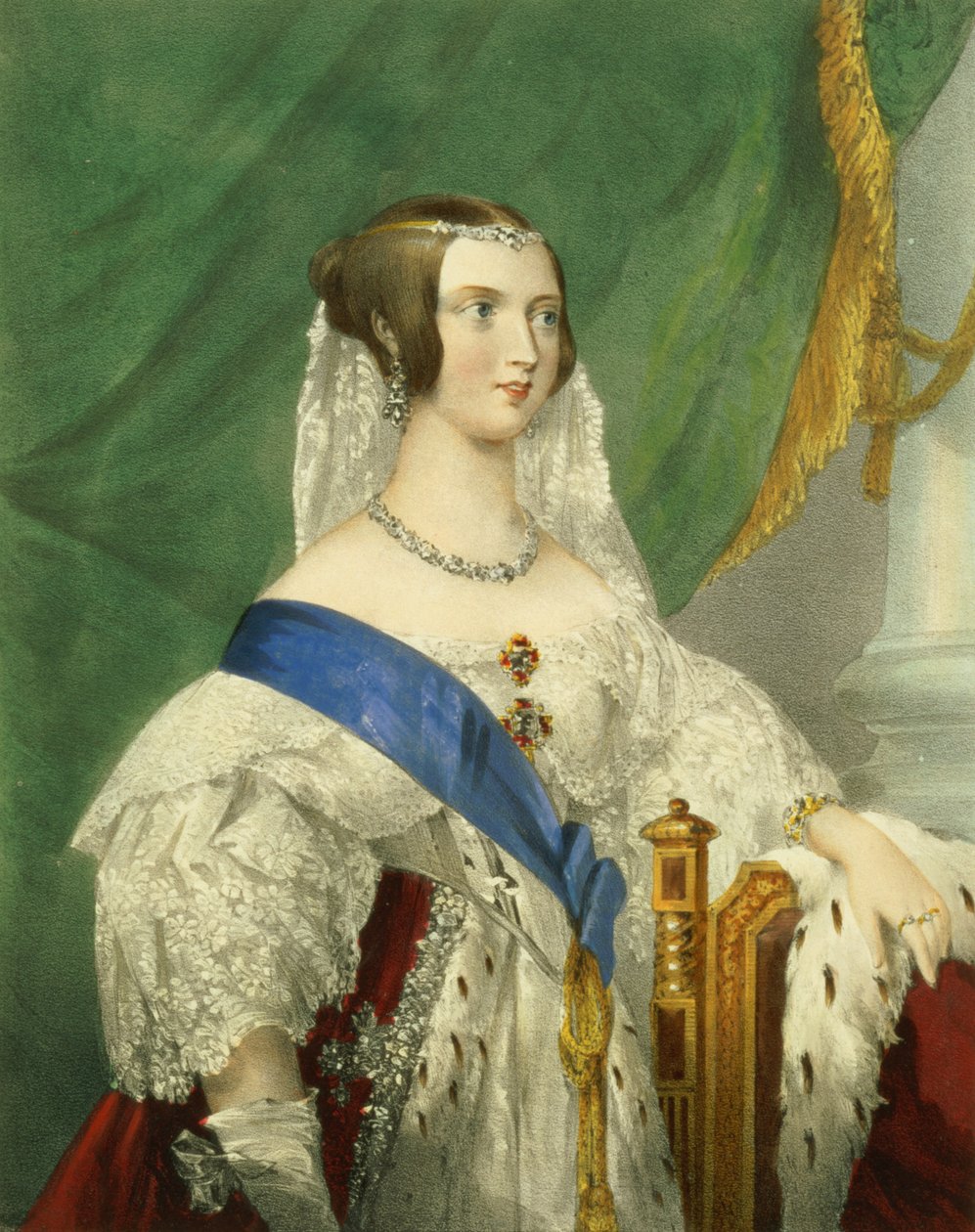 Její nejmilostivější veličenstvo, královna Viktorie (1819-1901), vyryto Jamesem Henrym Lynchem (fl. 1815-68) od George Howard