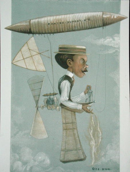 Alberto Santos-Dumont (1873-1932), ilustrace z 