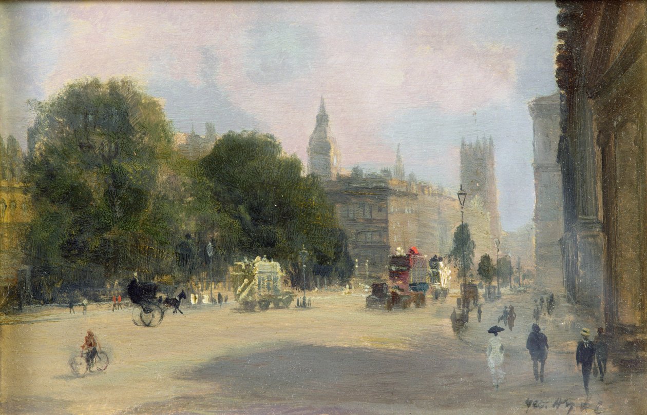 Brzy odpoledne, Whitehall, Londýn od George Hyde Pownall