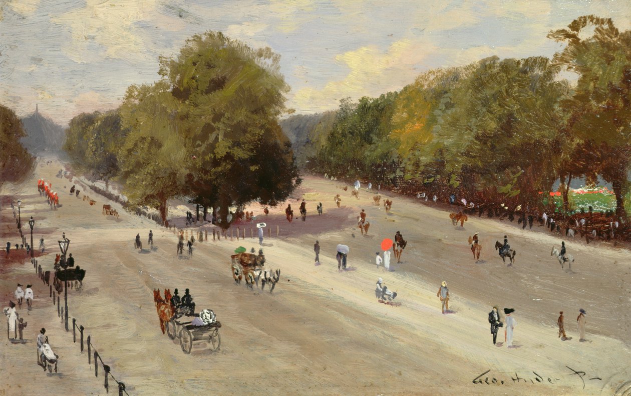 Rotten Row, Hyde Park Corner od George Hyde Pownall
