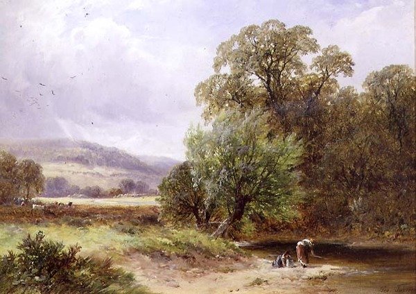 Potok u Barrowa (olej na plátně) od George II Turner
