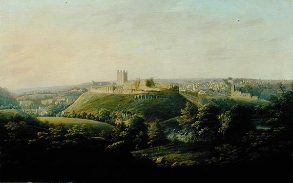 Rozsáhlý pohled na Richmond, Yorkshire (olej na plátně) od George I Cuitt
