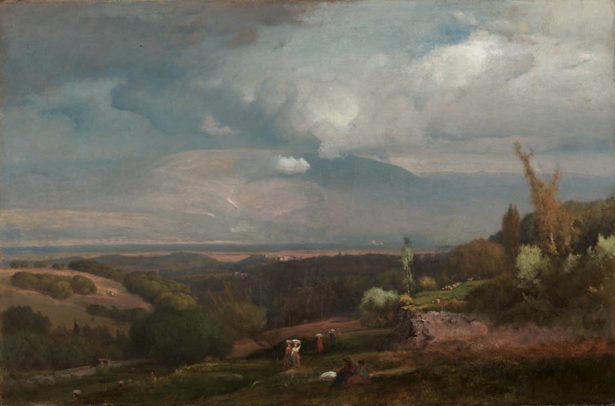 Blížící se bouře z Alban Hills od George Inness