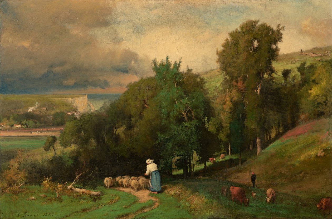 Svah u Étretatu od George Inness