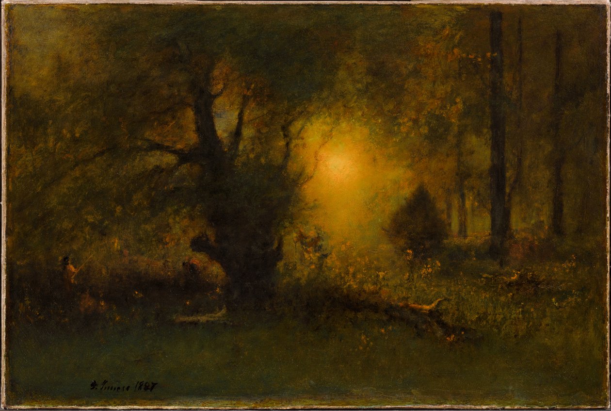 Východ slunce v lese od George Inness