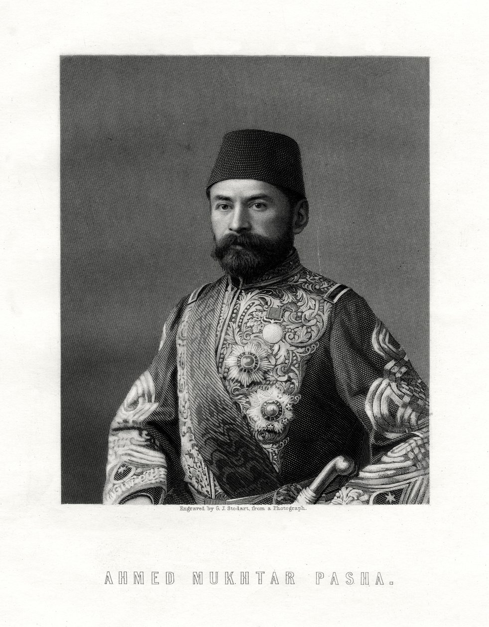 Ahmed Mukhtar Pasha, armádní důstojník Francie a Osmanské říše, 19. století. od George J. Stodart