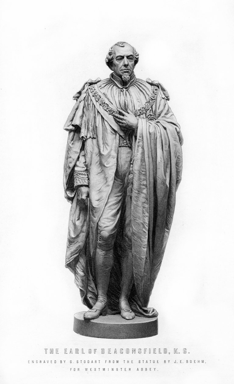 Benjamin Disraeli, 1. hrabě z Beaconsfield, anglický státník a literární postava, 1881. od George J. Stodart