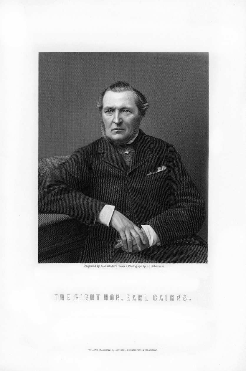 Hugh McCalmont Cairns, 1. Earl Cairns, britský státník, 1881. od George J. Stodart