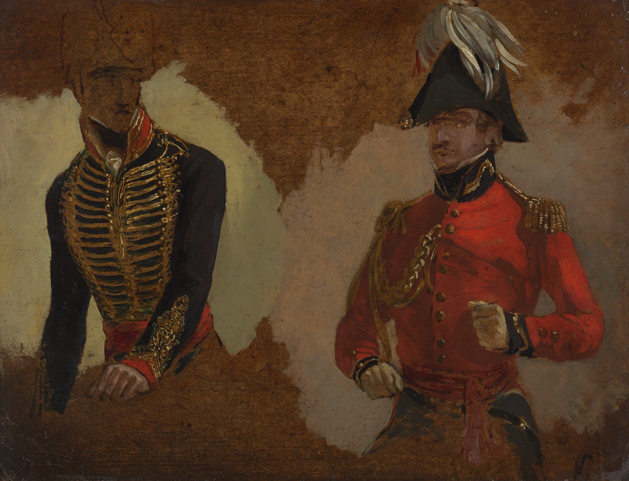 Studie uniformy Royal Horse Artillery a A.D.C. vrchnímu veliteli: studie k 