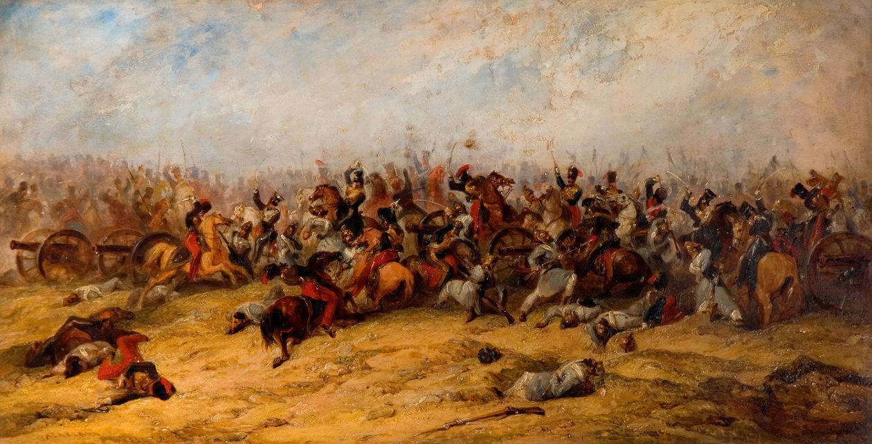 The Conflict at the Guns, Balaclava, 1854. od George Jones
