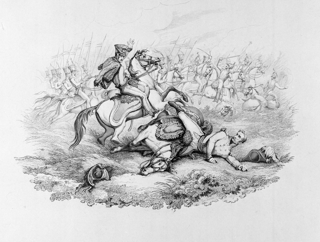?Památná bitva u Waterloo – Nebezpečná situace maršála Blüchera v bitvě u Ligny, 1815? od George Jones