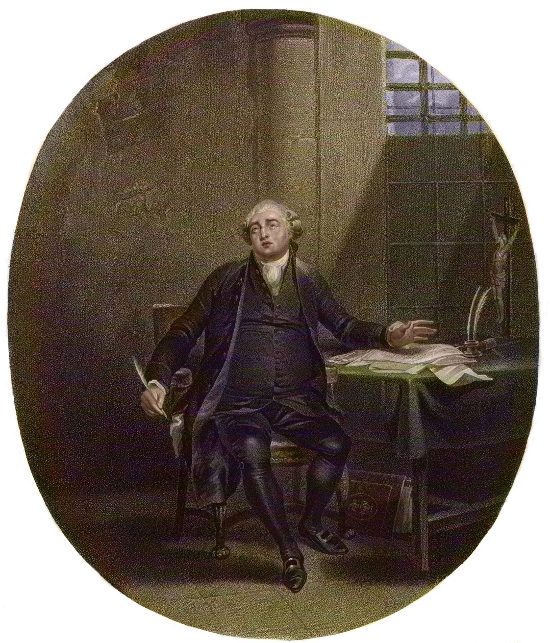 Ludvík XVI. (1754-93 v chrámu 1792 – Ludvík XVI., král Francie od George Keating