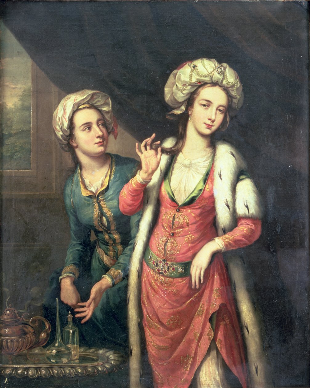 Portrét dámy považované za lady Mary Wortley Montagu od George Knapton