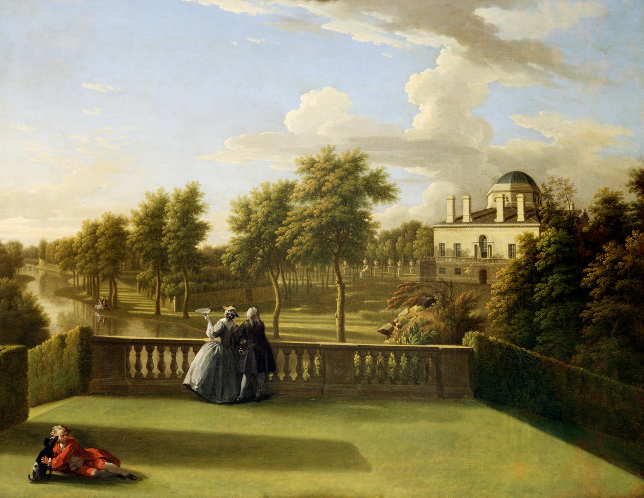 Pohled z Cascade Terrace, Chiswick (olej na plátně) od George Lambert