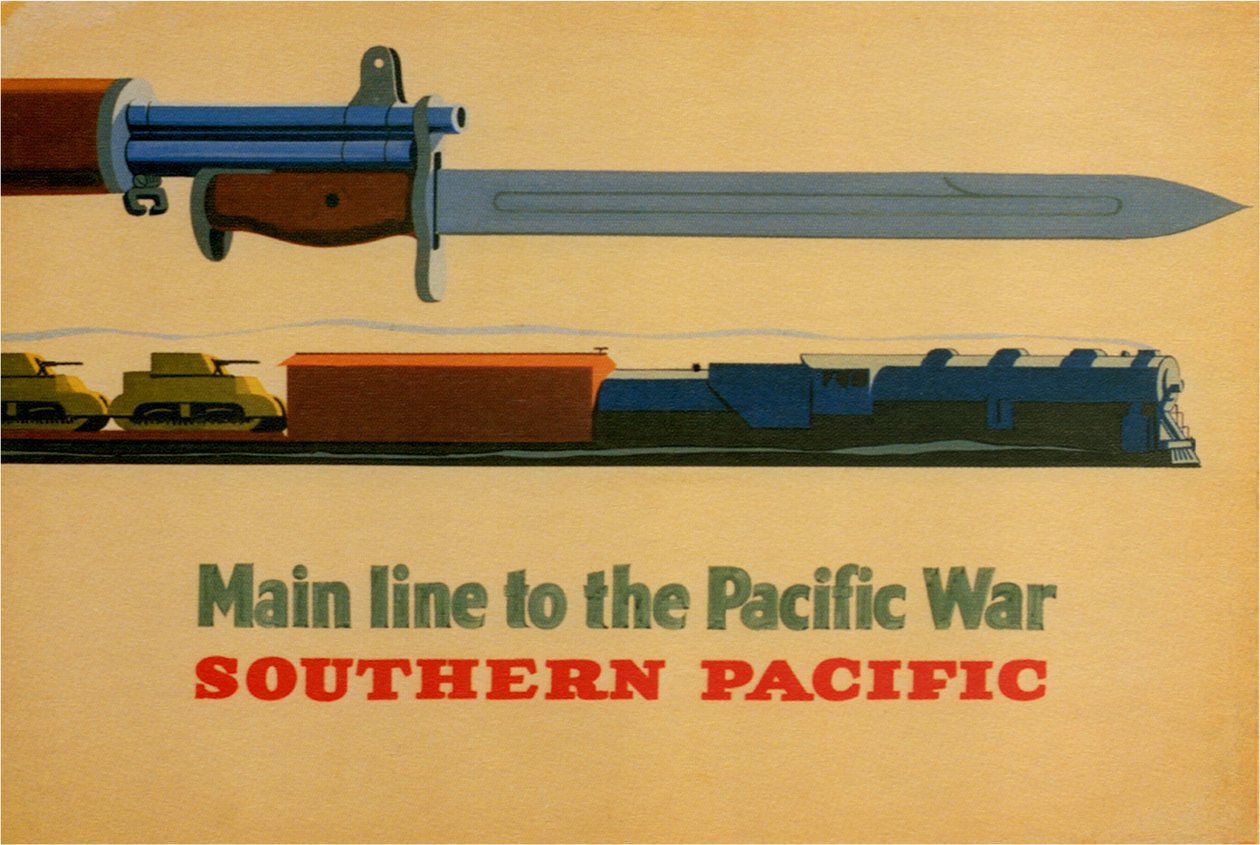 Hlavní linie k válce v Pacifiku. Southern Pacific Railroad, 1945 od George Lerner and Lyman Power
