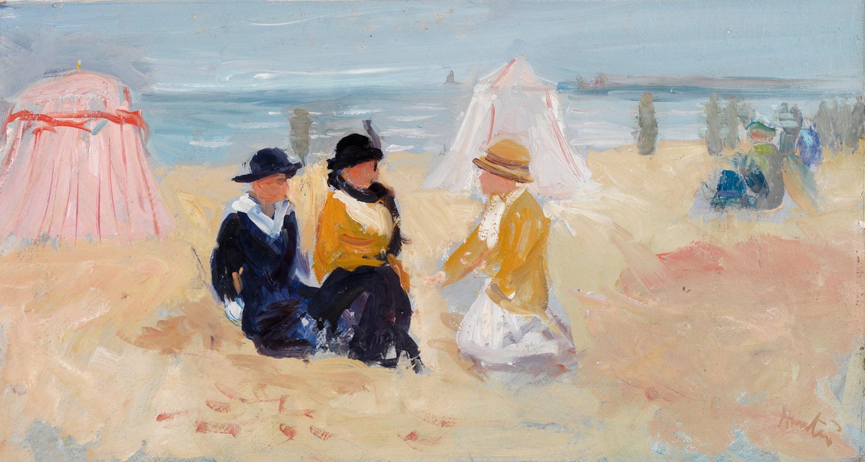 On the Shore, c.1910-14 (olej na desce) od George Leslie Hunter