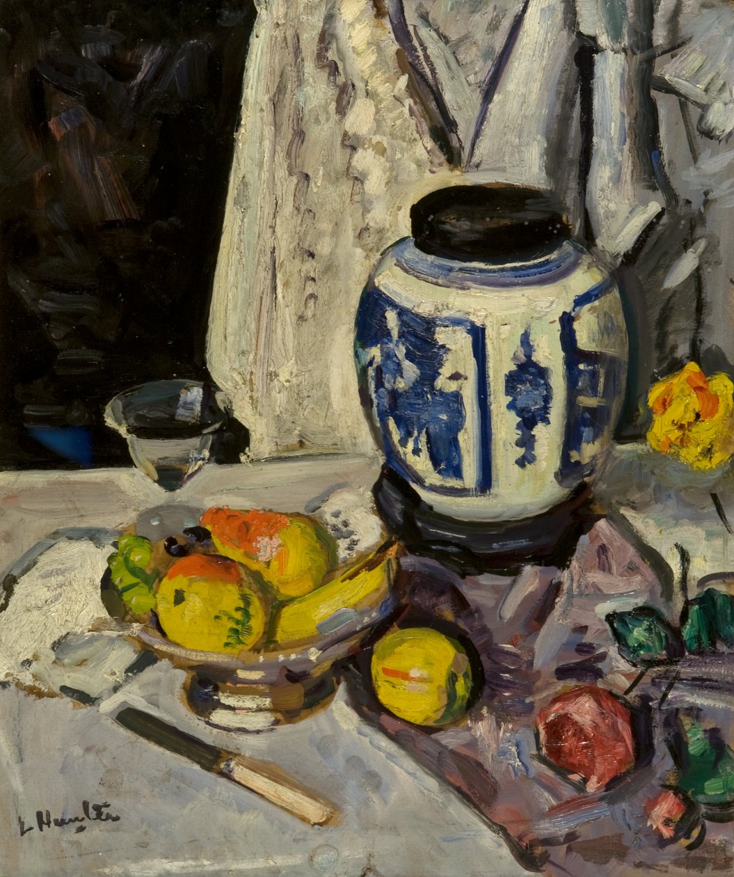 Velká zázvorová sklenice, cca 20. léta 20. století (olej na palubě) od George Leslie Hunter