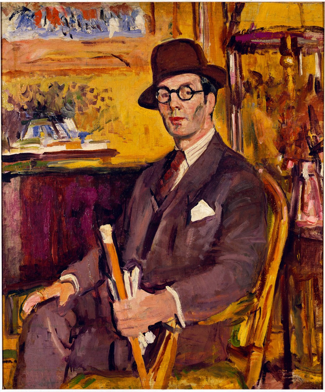 Malacca Cane, portrét Duncana Macdonalda, Esq., Sedící od George Leslie Hunter