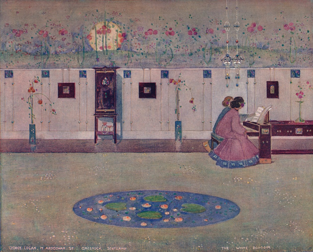 Bílý budoár, c1905 od George Logan