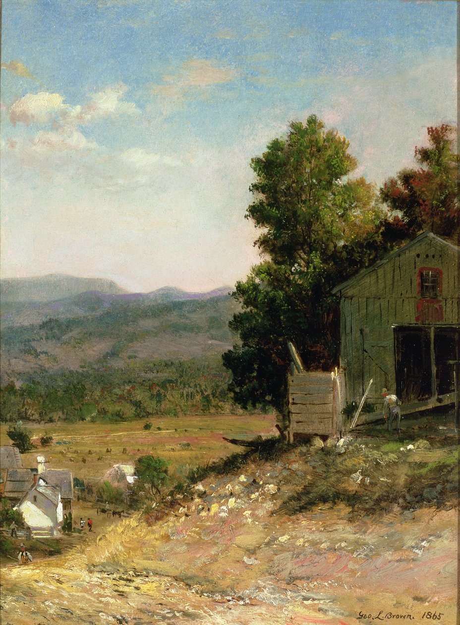 Studie Old Barn, West Campton, New Hampshire, 1865 od George Loring Brown