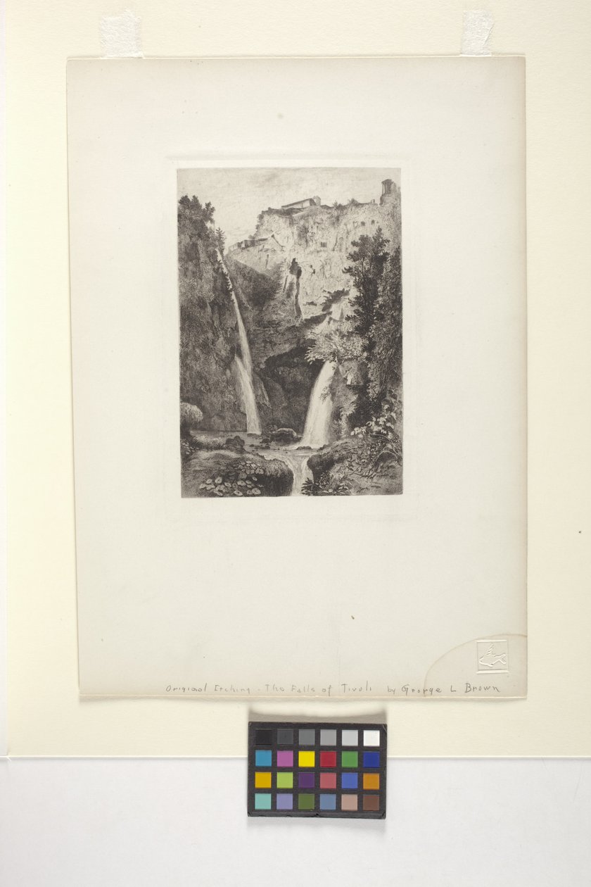 Vodopády Tivoli (inkoust) od George Loring Brown