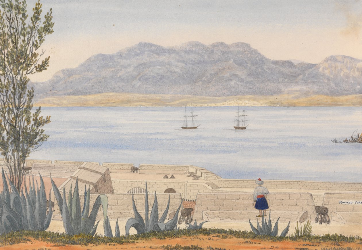 Algeciras z Gibraltaru od George Lothian Hall