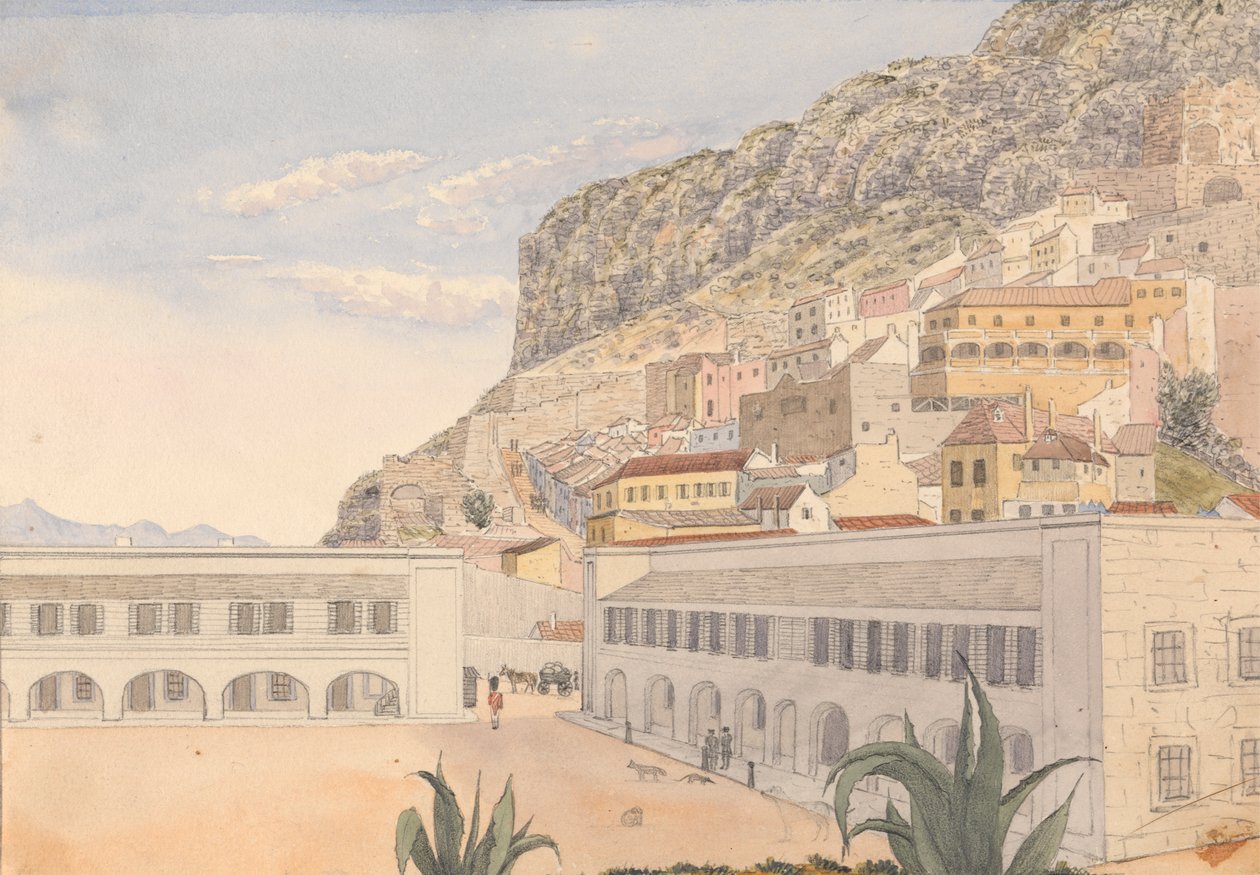 Důstojnická ubikace a kasematová kasárna, Gibraltar od George Lothian Hall