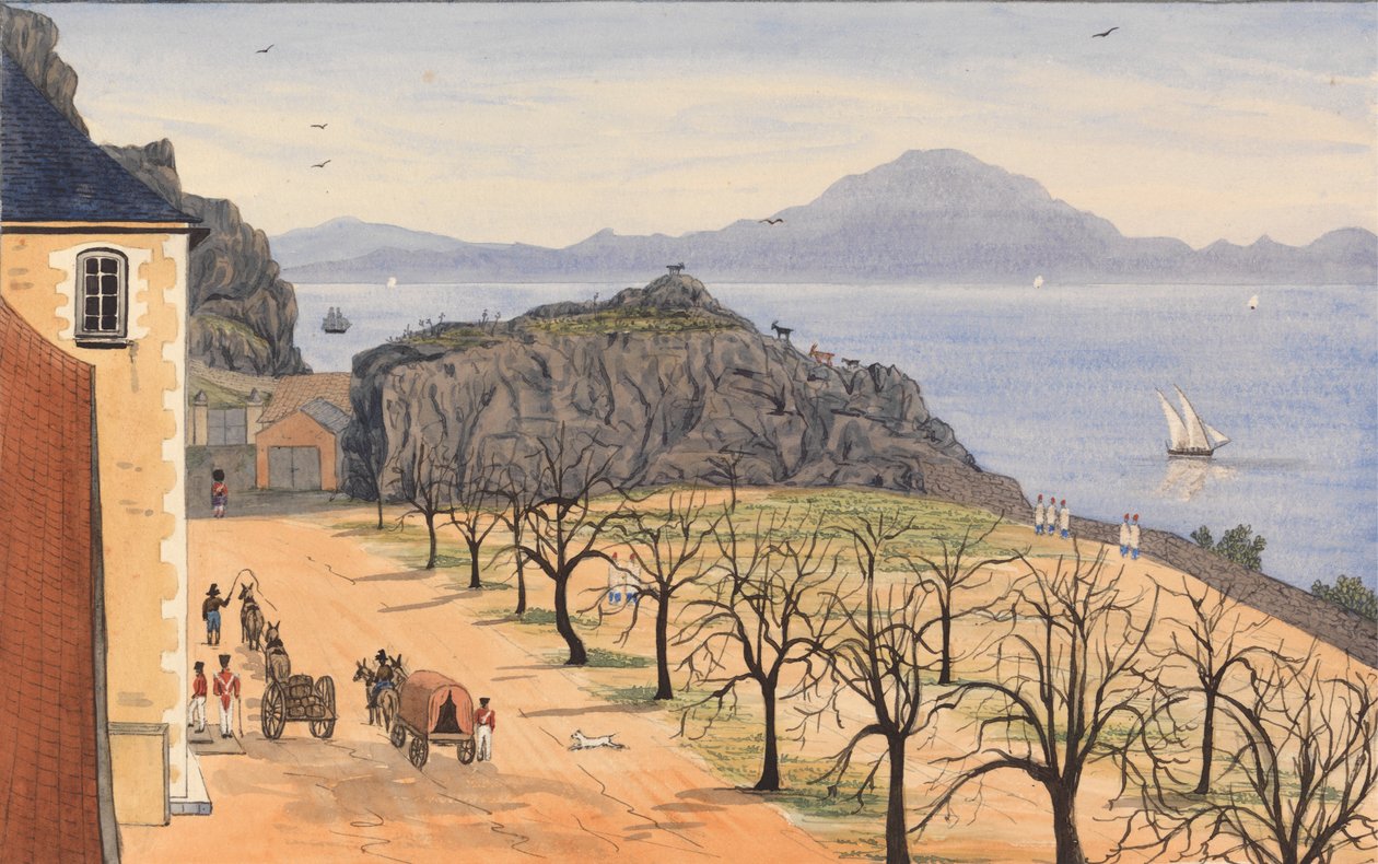 Hory Afriky, z nemocnice na Gibraltaru od George Lothian Hall