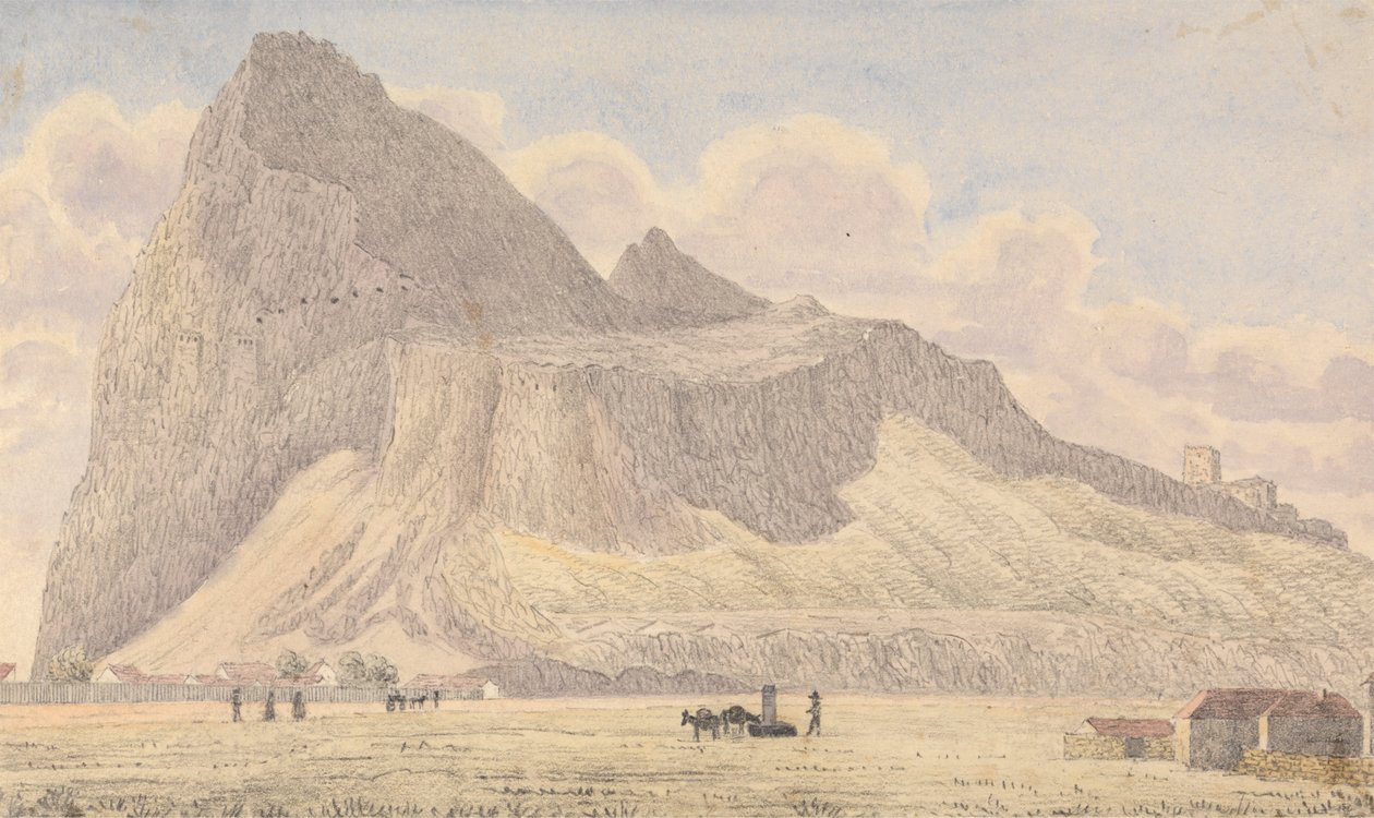 Gibraltarská skála ze severní fronty stráže od George Lothian Hall