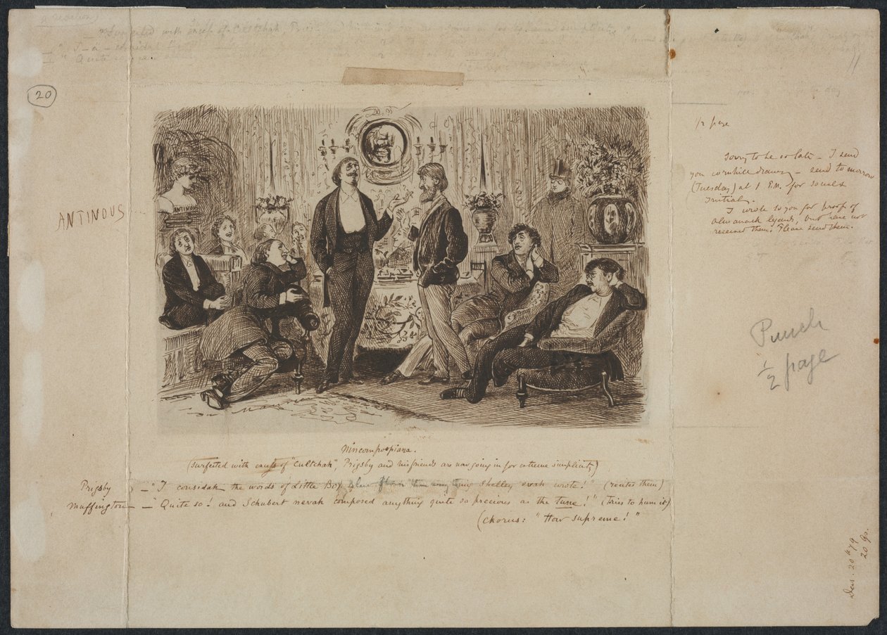 Nincompoopiana, ilustrace pro Punch, c. 1879. od George Louis Palmella Busson Du Maurier