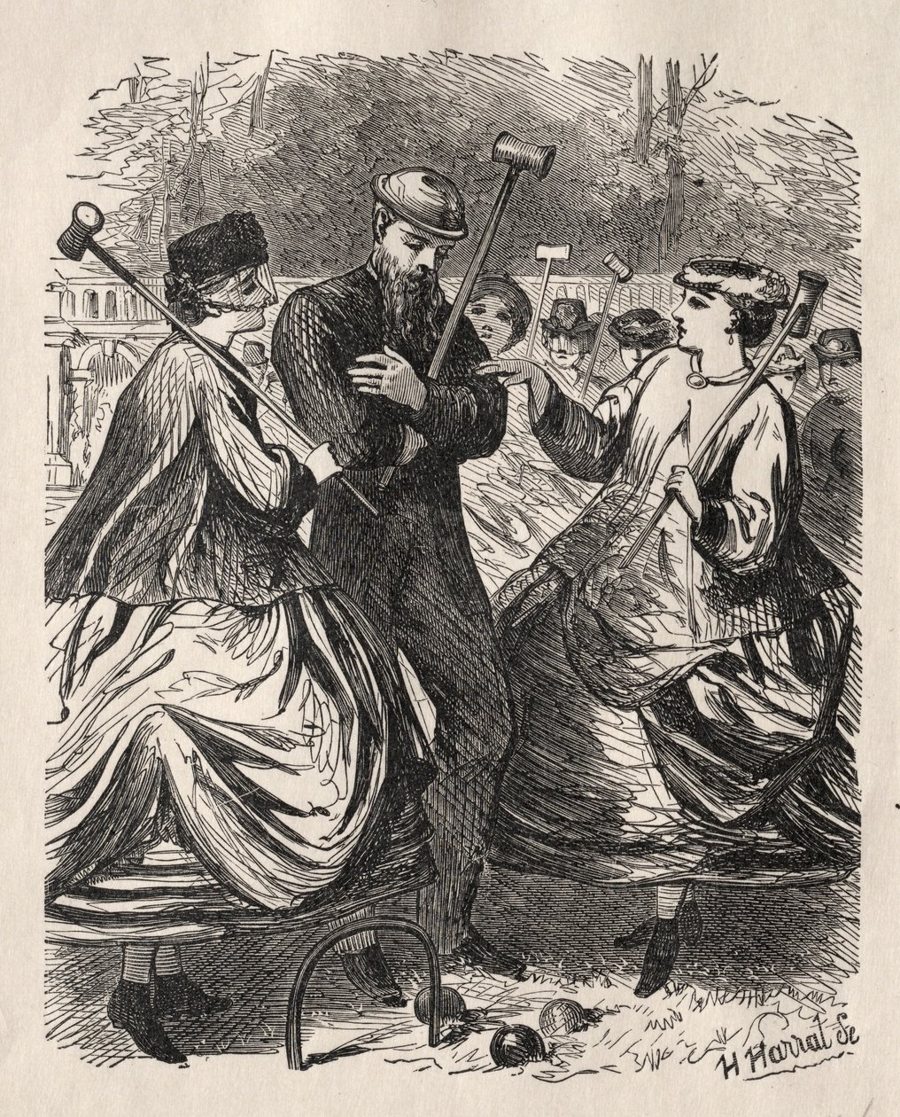 Naše kroketová párty, 1864. od George Louis Palmella Busson Du Maurier