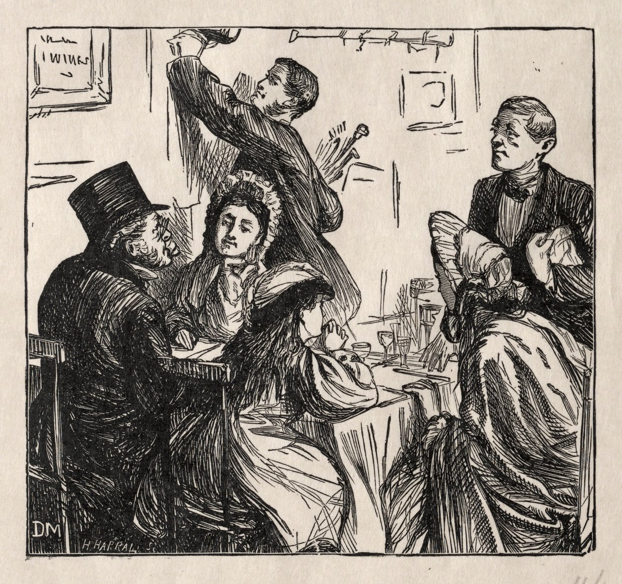 Občerstvení - Na Velké výstavě, 1862. od George Louis Palmella Busson Du Maurier